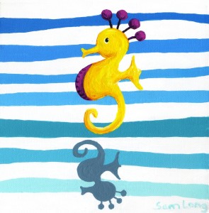 Nursery Stripes Seahorse